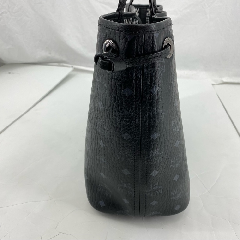MCM Black Medium Liz Reversible Visetos Shopper - Picture 2 of 10